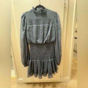 Aqua Blue Smocked Dress